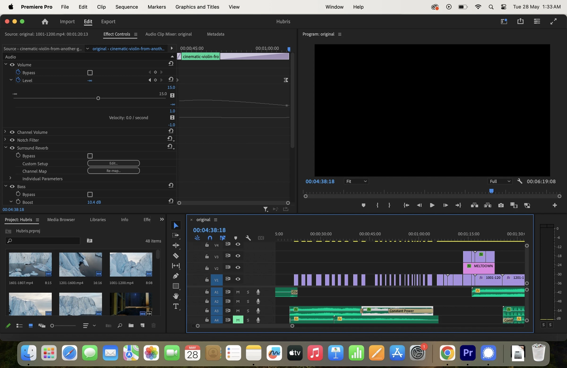 Layered audio and film editing